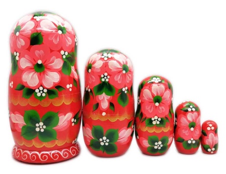 Матрешка Москва 5 мест 14 см. арт. 693227