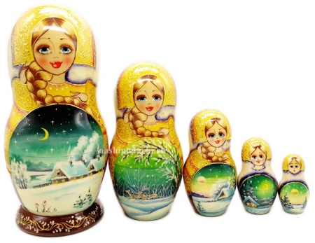 Матрешка зима 19 см. 5 мест арт. 54742215  Матрешка зима 19 см. 5 мест арт. 54742215