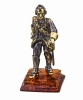 Фигурка из латуни с янтарем Суворов А.В. полководец 36х83 мм. арт. 820 