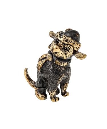 Собака Зимнее счастье без подставки 25х35 мм. арт. 1645.1