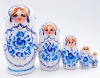 Матрешка под гжель 17 см. 5 мест. арт. 972288