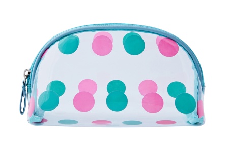 Косметичка "Горох" DEWAL BEAUTY BG-12green/pink 