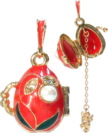 Кулон открывающийся "Ландыш" розовый арт. 121402108