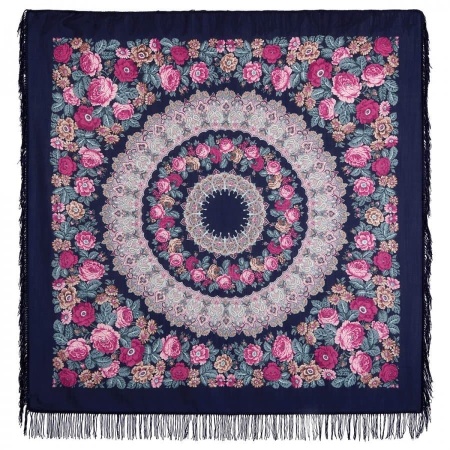 Павлопосадский платок «Молитва» 146 353-15  Павлопосадский платок «Молитва» 146 353-15