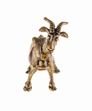 Фигурка из латуни Коза с колокольчиком 36х36 мм. арт. 518