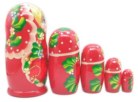 Матрешка цветы 15 см. 5 мест арт. 57844376