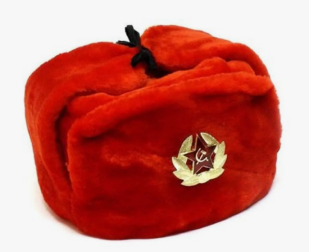 Шапка ушанка красная  58,60,62 арт. 786448