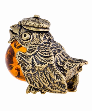 Фигурка из латуни Птица Воробей 23х30 мм. арт. 275