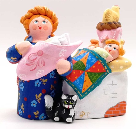 Ковровская игрушка печь перевертыш 15х15 см. арт. 8794336