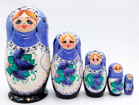 Матрешка сирень 17 см. 5 мест. арт. 8753652