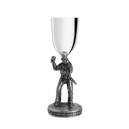 Рюмка "Матрос" посеребренная полированная с чернением Артикул: КМ752РМ06 