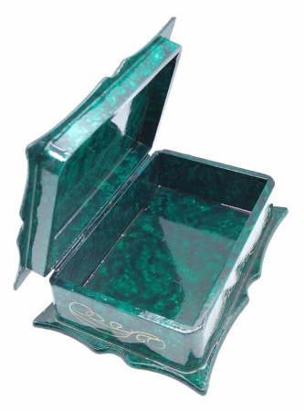 Шкатулка зеленая 16х11 см. арт. 69544