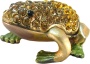 Шкатулка "Лягушка" со стразами, цвет коричневый арт. BP1553B1 