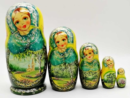 Матрешка "Лето" 19 см. 5 мест арт. 35698