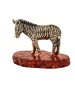 Фигурка из латуни с янтарем Зебра 45х35 мм. арт. 1594