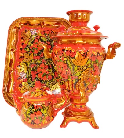 Самовар Хохлома электрический 3 литра, Набор артикль 58756322 