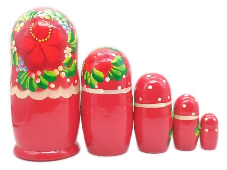 Матрешка цветы 15 см. 5 мест арт. 57844376