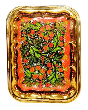 Поднос под самовар хохлома 30х40 см. арт. 83467 