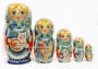 Матрешка "Авторская"  5 мест 18см арт. 74781  Матрешка "Авторская"  5 мест 18см арт. 74781
