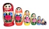 Матрешка разноцветная Семеновская 7 мест 18 см. арт. 793454
