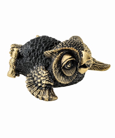 Птица Сова лежащая без подставки 30х25 мм. арт. 1352 .1