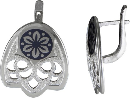 картинка Серебряные Серьги "Снежинка" Арт: 10030848А05 