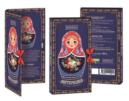 Шоколад горький «Русская матрешка» 100 Г, (60% какао) арт. Б11200