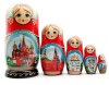 Матрешка "Москва" 5 мест 18см