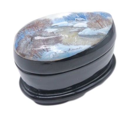 Шкатулка ракушка "Зима" 7х5 см. артикль 876329 Шкатулка ракушка "Зима" 7х5 см. артикль 876329