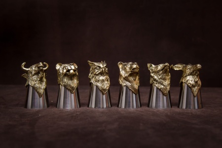 Стопки-перевертыши звери металлические 6 штук арт. 4632332 
