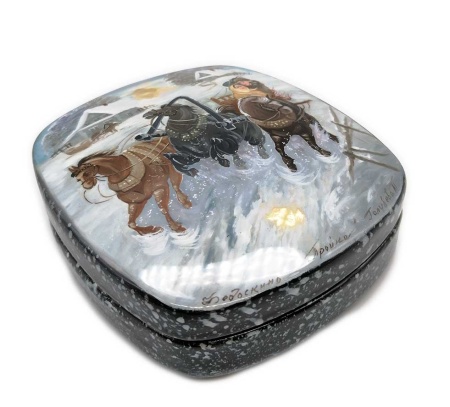 Шкатулка зимняя тройка 12х11 см. арт. 465366