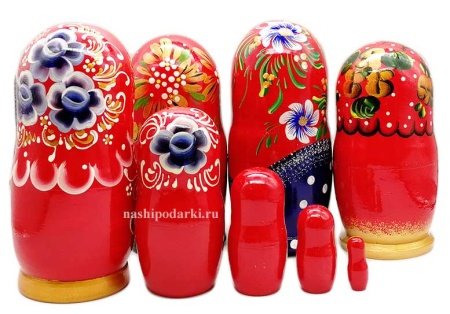 Матрешка цветы 16 см. 5 мест арт. 86509
