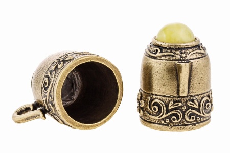 Напёрсток Чайник с кабашоном 25х25 мм. арт. 655