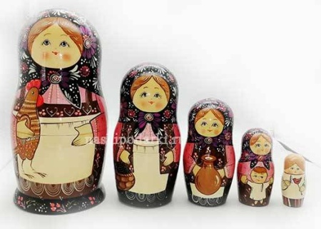 Матрешка сергиево-посадская 5 куклол 18см арт. 871182