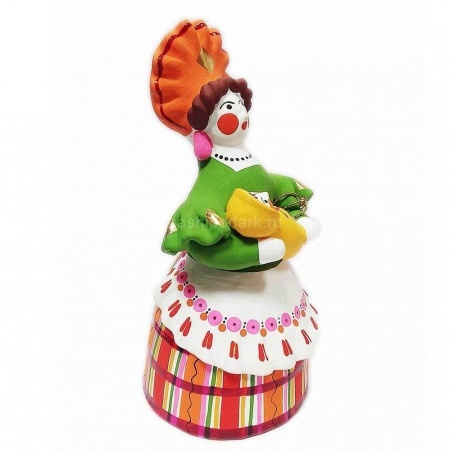 Дымковская игрушка "Барыня с ребенком" 16х9см арт. 1118147