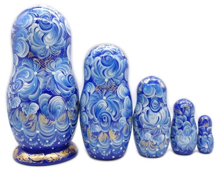 Матрешка Русская 19 см. 5 мест арт. 95339