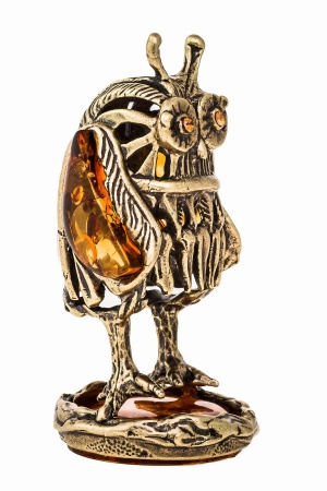 Фигурка из латуни Филин-трансформер 28х58 мм. арт. 517