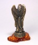 Фигурка из латуни с янтарем Ангел хранитель арт. 1347