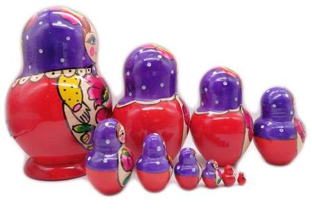 Матрешка Полхов 10 мест 15 см. арт. 686522