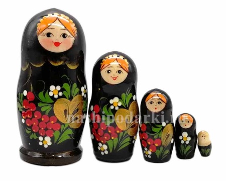 Матрешка "Рябинка" 5 мест 12 см. арт. 5417422  Матрешка "Рябинка" 5 мест 12 см. арт. 5417422