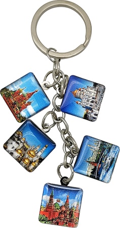 Брелок- гроздь, квадраты Москва арт. 88633