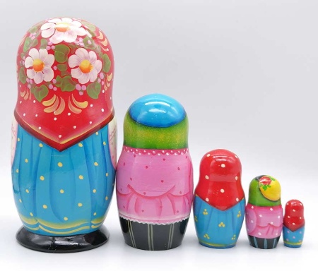 картинка Матрешка "Лягушка" 16 см. 5 мест арт. 5636222 матрешки