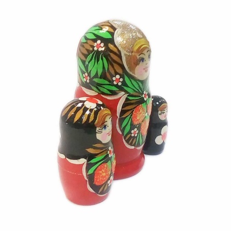 картинка Матрешка Хохлома 3 места 8см арт. 1118356