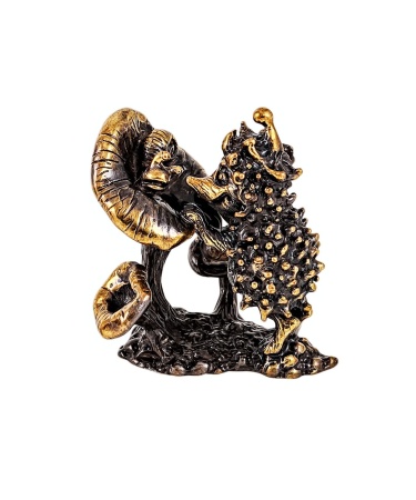 Ежик с грибами без подставки 30х35 мм. арт. 1998.1