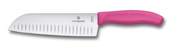 Нож Santoku Swiss Classic 17 см, рифлёное лезвие VICTORINOX 6.8526.17L5B 