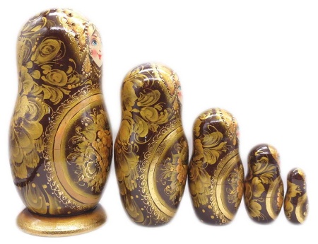 Матрешка Тверская 18 см. 5 мест арт. 224488