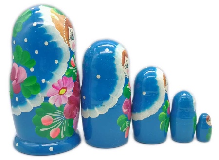 Матрешка дешевая 5 мест 15 см. арт. 6567329