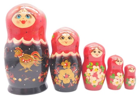 Матрешка Вятская - Кировская "Петушок" 15 см. арт. 657844