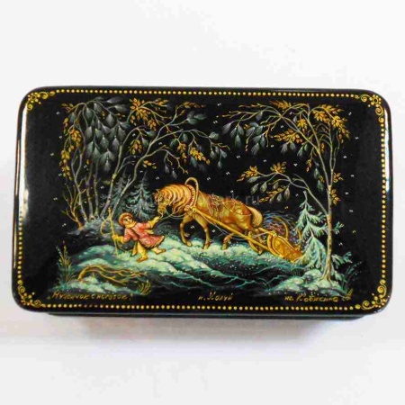 Шкатулка Холуй "Мужичек с ноготок" 10х6см арт. 140119071