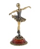 Фигурка из латуни с янтарем Балерина большая 1 85х95 мм. арт. 2558
